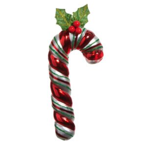 Raz 6" Striped Candy Cane Glass Christmas Ornament 4552852