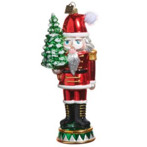 Raz Eric Cortina 7" Nutcracker Glass Christmas Ornament 4553101