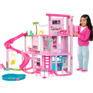 Barbie Dreamhouse, 75+ Pieces, Pool Party Doll House with 3 Story Slid | Mattel